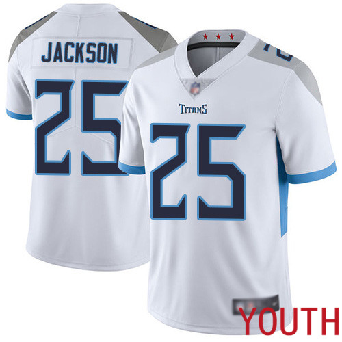 Tennessee Titans Limited White Youth Adoree  Jackson Road Jersey NFL Football #25 Vapor Untouchable